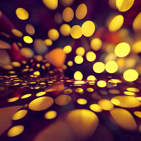 abstract background with bokeh defocused lights and stars.の素材