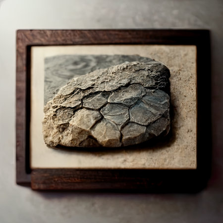 Stone in the Museum of Natural History, Istanbul, Turkey. selective focus.の素材