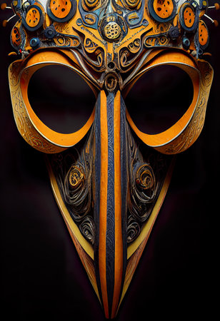 Masks for the masquerade carnival in Venice, Italy.の素材