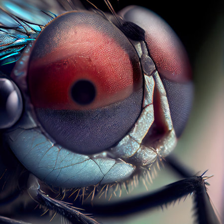 Macro photo of a fly's eye. Extreme close-up.の素材