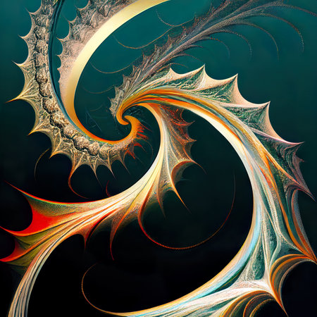 Computer generated fractal artwork for creative art,design, entertainment and entertainmentの素材