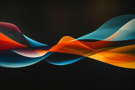 abstract colorful background with smooth flowing lines, futuristic wavy illustrationの素材