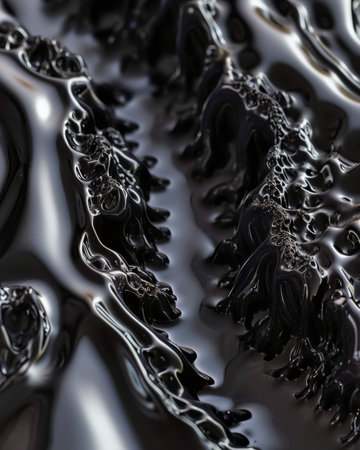 Abstract background of black liquid. 3d rendering, 3d illustration.の素材