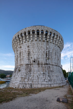 Tower of the Kamerlengo castle in Trogirのeditorial素材