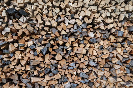 Stack of fire wood textureの写真素材