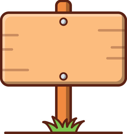 Illustration of a wooden signpost isolated on a white background.のイラスト素材