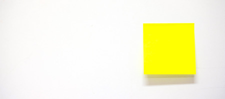 blank stick note paper or note  on white background. reminder and business conceptの写真素材
