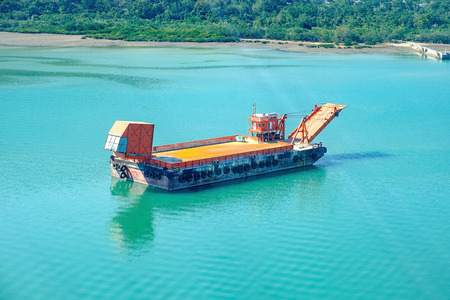 nternational Container Cargo ship in the ocean, transportation and logisticの写真素材