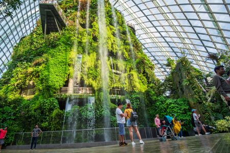 Cloud Forest dome at gardens by the bay in Singapore. landmark and popular for tourist attractions. Singapore, 9 May 2019のeditorial素材