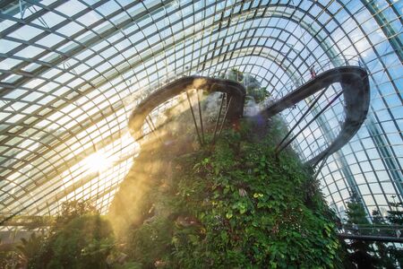 Cloud Forest dome at gardens by the bay in Singapore. landmark and popular for tourist attractions. Singapore, 9 May 2019のeditorial素材