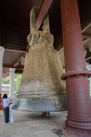 Mingun Bell located in Mingun, Sagaing Region, near Mandalay and Irrawaddy River. It was the heaviest functioning bell in the world at several times in history. Mandalay, Myanmar,11 August 2018のeditorial素材