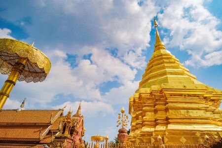 Wat Phra That Doi Suthep, landmark and popular spot for tourists attractions. Chiang Mai, Thailand, 17 February 2019のeditorial素材