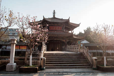 scenic of Yuantong Temple, the most famous Buddhist temple in Kunming. landmark and popular for tourists attractions. Kunming, Yunnan, China, 10 December 2019のeditorial素材