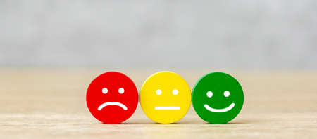 emotion face block. Customer choose Emoticon for user reviews. Service rating, ranking, customer...