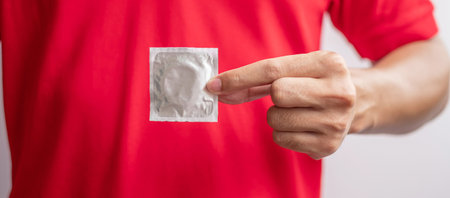 December World Aids Day with condom, acquired immune deficiency syndrome, HIV, prevention, safety sexual and Healthcare conceptの写真素材