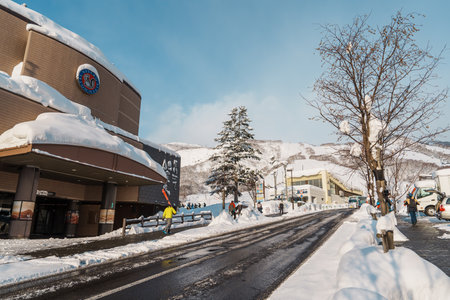 Niseko Ski area in winter season at Niseko. landmark and popular for Ski and Snowboarding tourists attractions in Hokkaido, Japan. Niseko, Japan, 6 February 2023のeditorial素材