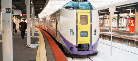 Hokuto limited express train at JR Hakodate station. Hakodate, Japan, 7 February 2023のeditorial素材