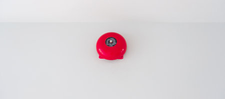 Fire alarm on the wall, powerful emergency equipment safety for apartment