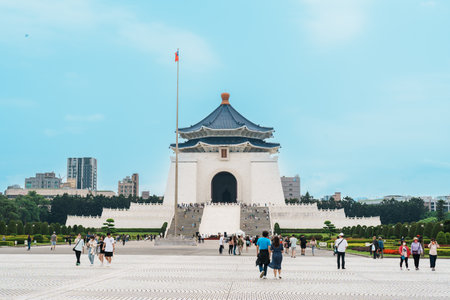 National Chiang Kai shek Memorial or Hall Freedom Square, Taipei City. landmark and popular attractions.のeditorial素材