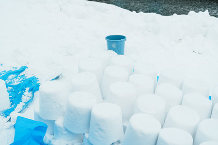 Otaru snow light path festival in winter season. landmark and popular for attractions in Hokkaido,...