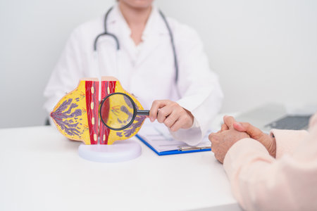 woman Patient consultation with doctor for Breast Augmentation Surgery, October Breast Cancer Awareness month, implant, Diagnosis, woman enlargement and medical healthcare conceptの写真素材