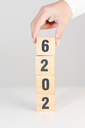2026 year block on table. goal, Resolution, strategy, plan, start, budget, mission, action,...