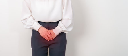 Woman having abdomen pain. Ovarian and Cervical cancer, Cervix disorder, Endometriosis,...