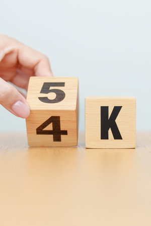 hand change wooden block from 4K to 5K, display resolution, Ultra High Definition, UHD, pixels,...