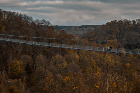 Titan RT suspension bridge in Harz Mountains National Park, Germany