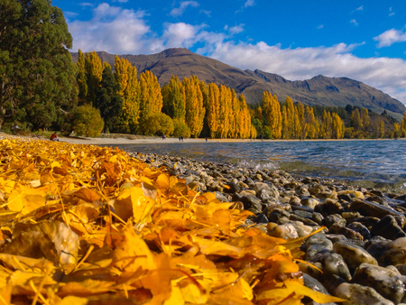 scenic view at Lake Wanaka in Wanaka town, New Zealand