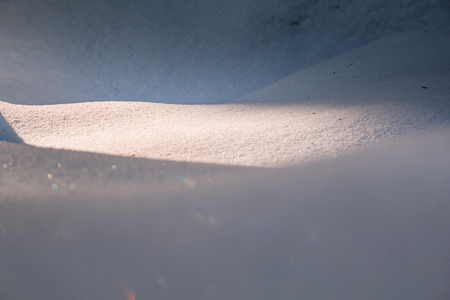 closeup of white snow on the groundの写真素材