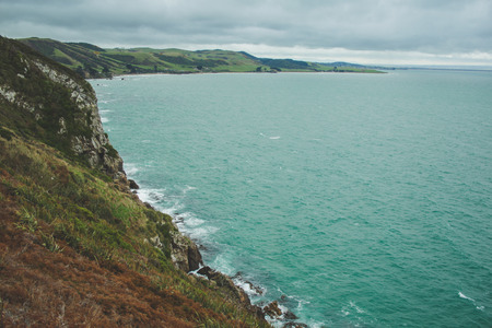 Nugget Point viewpoint in Otago, South Island, New Zealand