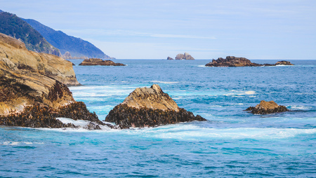 Doubtful Sound cruise - passing beautiful scenery in Fiordland National Park, South Island, New...