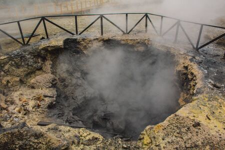 Geothermal activity in Furnas village, Sao Miguel, Azores, Portugal