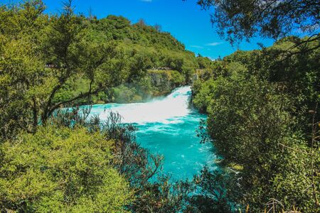 Huka Falls in Taupo, North Island, New Zealandの写真素材