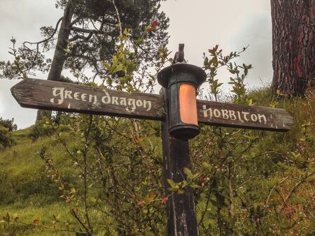Matamata, New Zealand - December 12th 2019: Hobbiton Movie Set. The famous filming location of The...