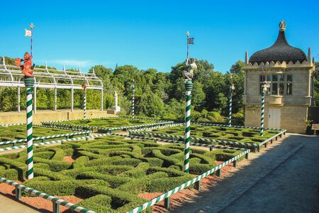 Hamilton, New Zealand - December 28th 2016: The beautiful Hamilton Gardens are decorated with many...