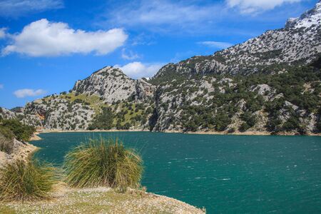 View of Pant? de Georg Blau and Serra de Tramuntana in Mallorca, Spainの写真素材