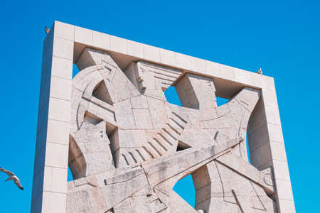 Rovinj, Croatia - July 17 2018: Monument to fallen fighters and victims of Fascist terror in Rovinj on the Istrian Peninsula.のeditorial素材