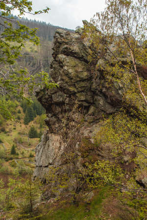 Jungfernklippe in Harz Mountains National Park, Germanyの写真素材