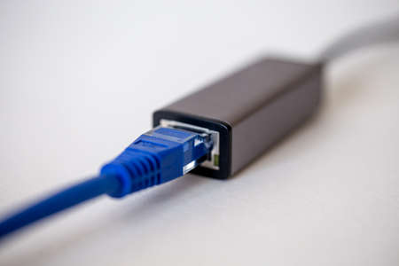 laptop adapter - type C on a white background.の写真素材