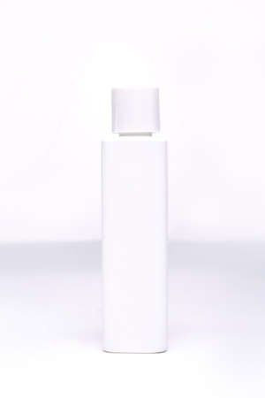 white bottle for cosmetics on a white background.