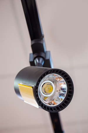 black led lantern close up with a price tag.の写真素材