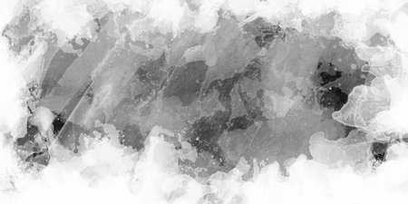 White or grey hand-drawn and grunge Watercolor marbled painting texture, Paint leaks and ombre effects white or grey paper texture, grey and white grain texture marble texture.の写真素材