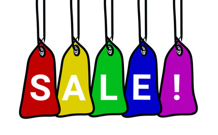 Colorful illustration of sale bannersの写真素材