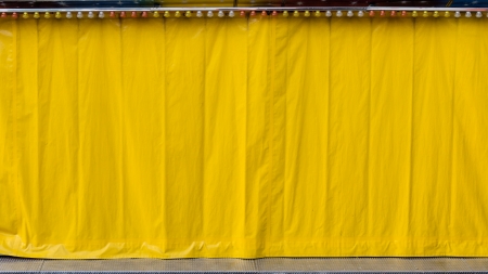 Tarpualin in a fairground attractionの写真素材