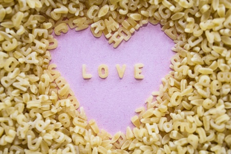 heart of lettersの写真素材