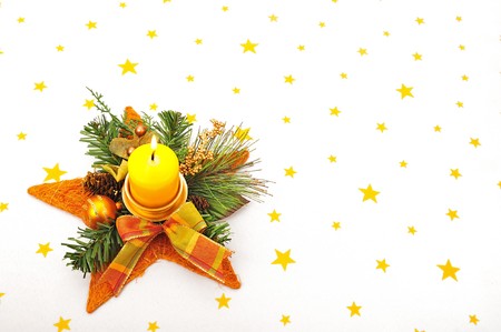 christmas candleの写真素材