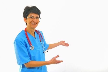 doctor with stethoscope  invitesの写真素材