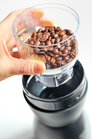 electric coffee grinderの写真素材